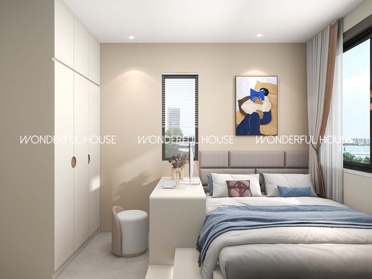 愉德苑居屋三房一廳/一廚/一衛奶油风裝修