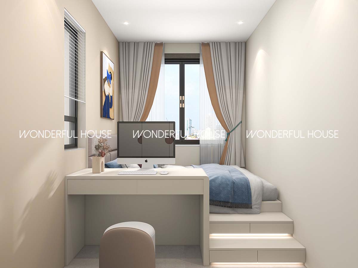 愉德苑居屋三房一廳/一廚/一衛奶油风裝修