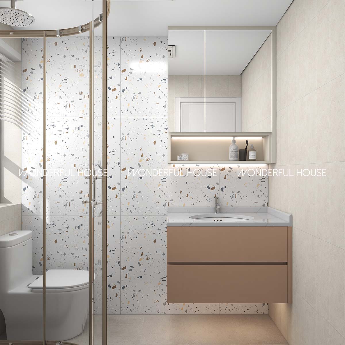 愉德苑居屋三房一廳/一廚/一衛奶油风裝修