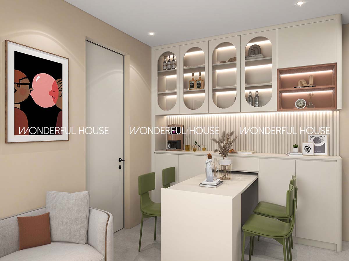 愉德苑居屋三房一廳/一廚/一衛奶油风裝修