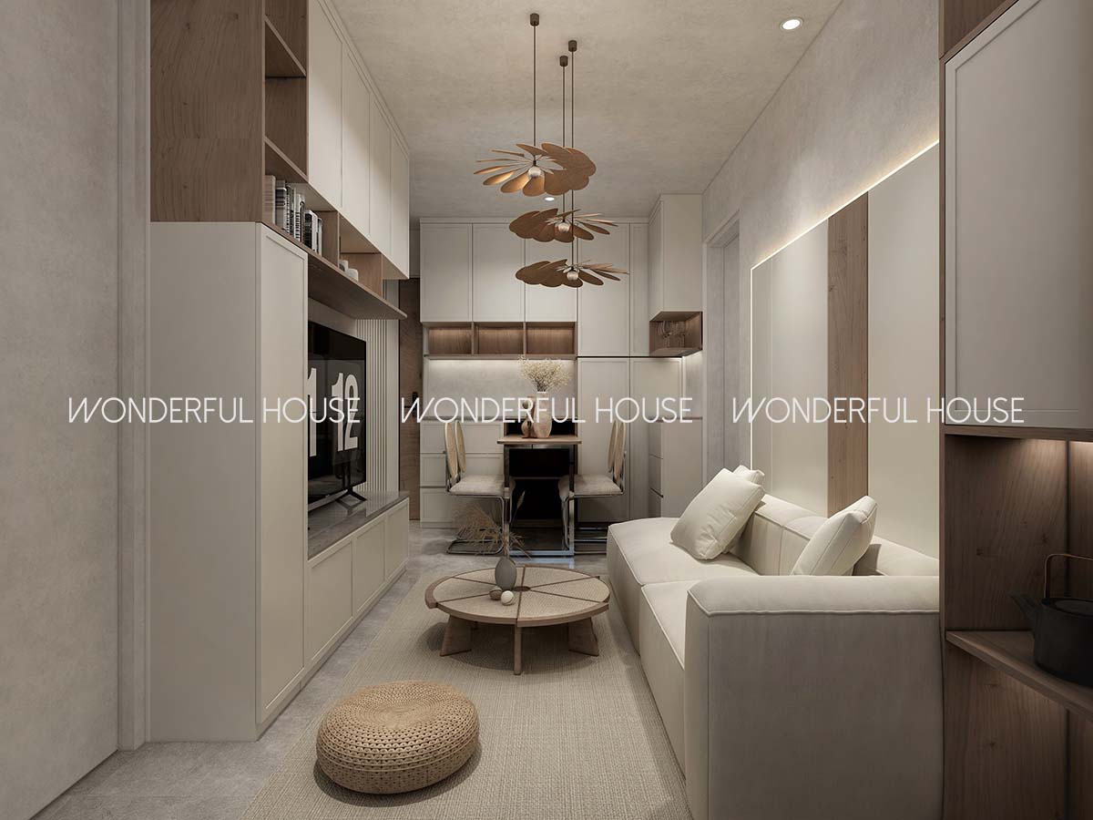 東涌裕雅苑 居屋三房一廳/一廚/一衛侘寂风裝修案例