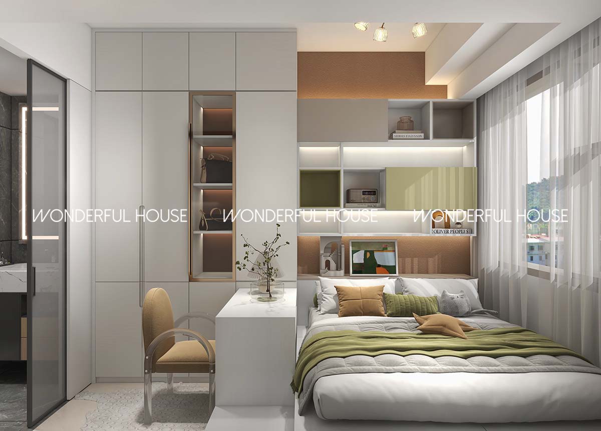 私楼The YOHO Hub兩房一廳\一廚\一衛現代風裝修案例