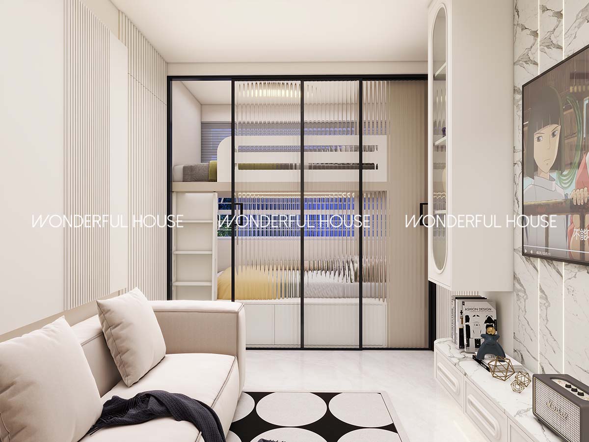 清濤苑 綠表置居計劃屋苑三房一廳一廚一衛奶油風裝修案例