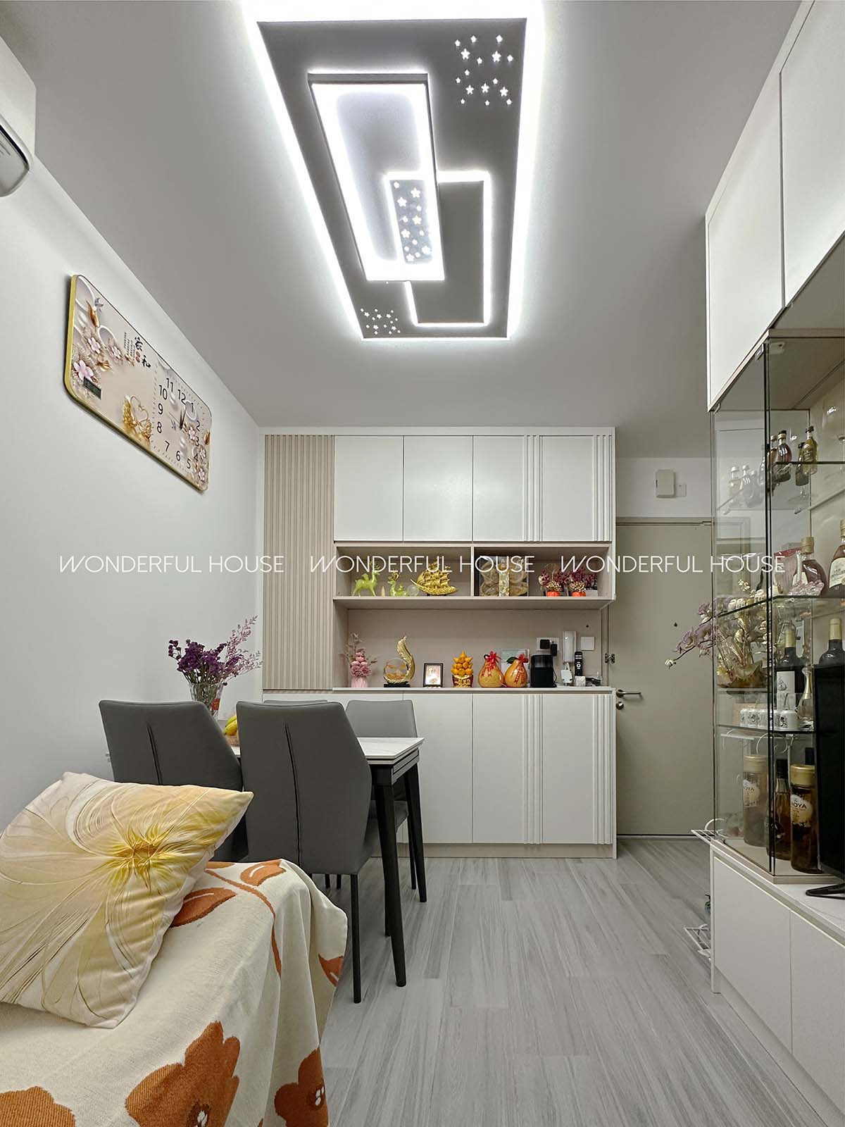 元朗屏欣苑兩房一廳,無憂安居簡約設計巧思實現空間擴容 50%