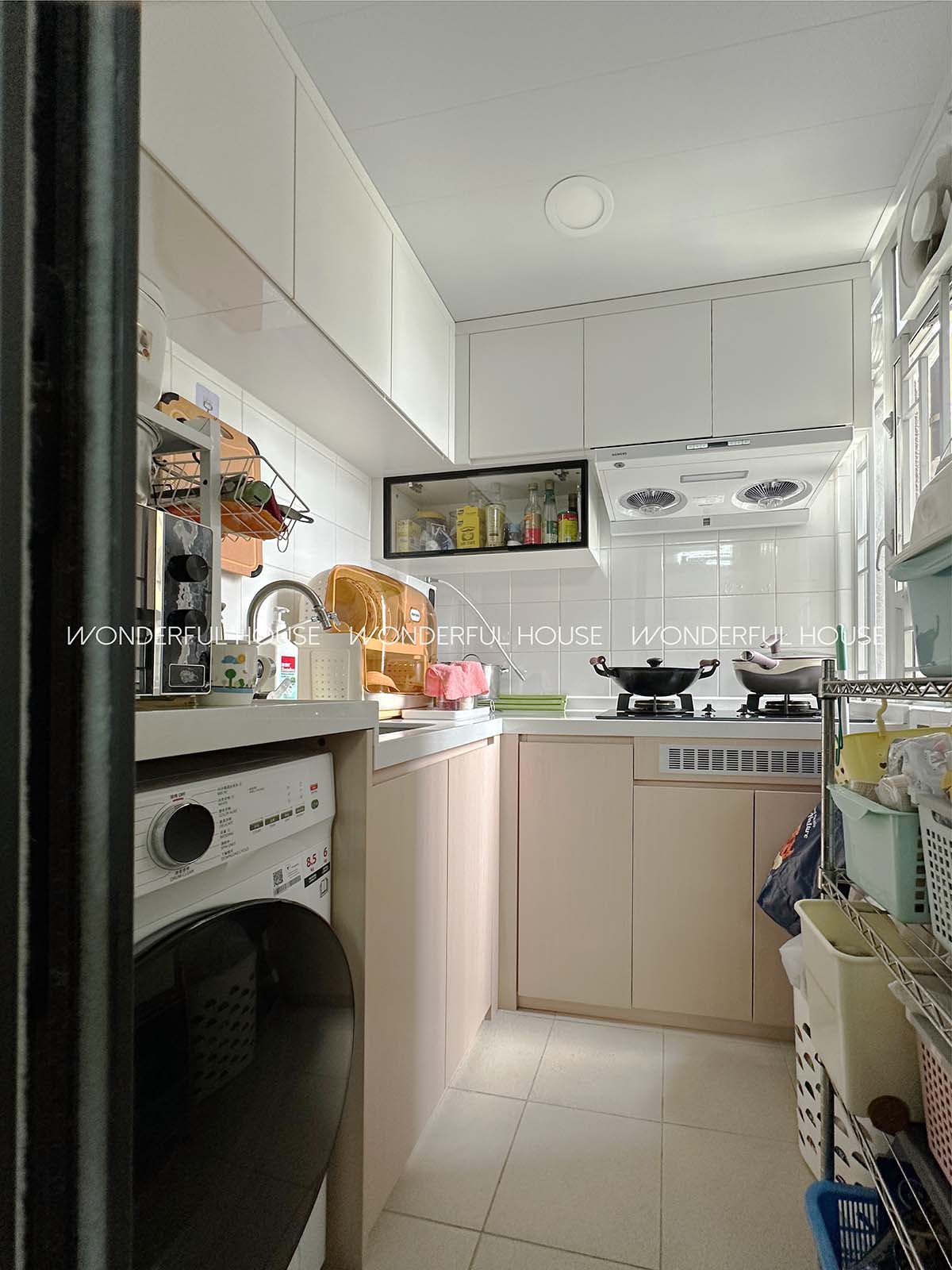 元朗屏欣苑兩房一廳,無憂安居簡約設計巧思實現空間擴容 50%