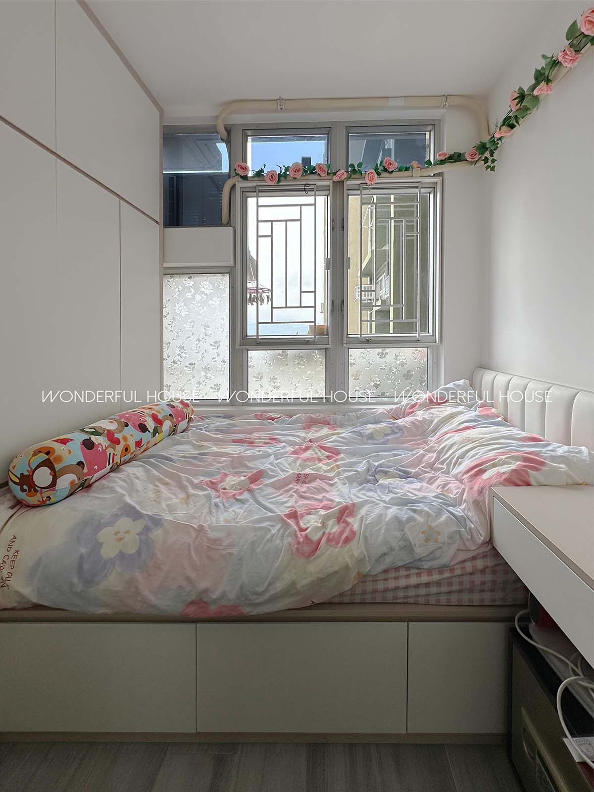 元朗屏欣苑兩房一廳,無憂安居簡約設計巧思實現空間擴容 50%