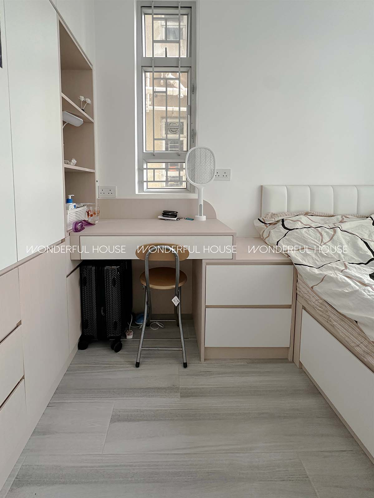 元朗屏欣苑兩房一廳,無憂安居簡約設計巧思實現空間擴容 50%