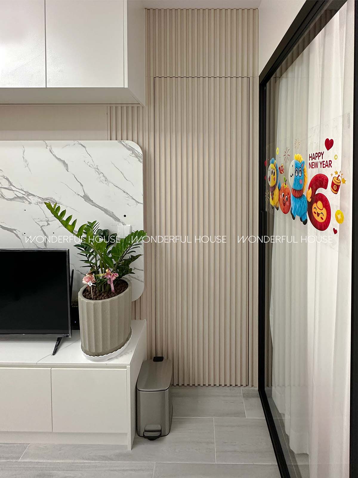 元朗屏欣苑兩房一廳,無憂安居簡約設計巧思實現空間擴容 50%