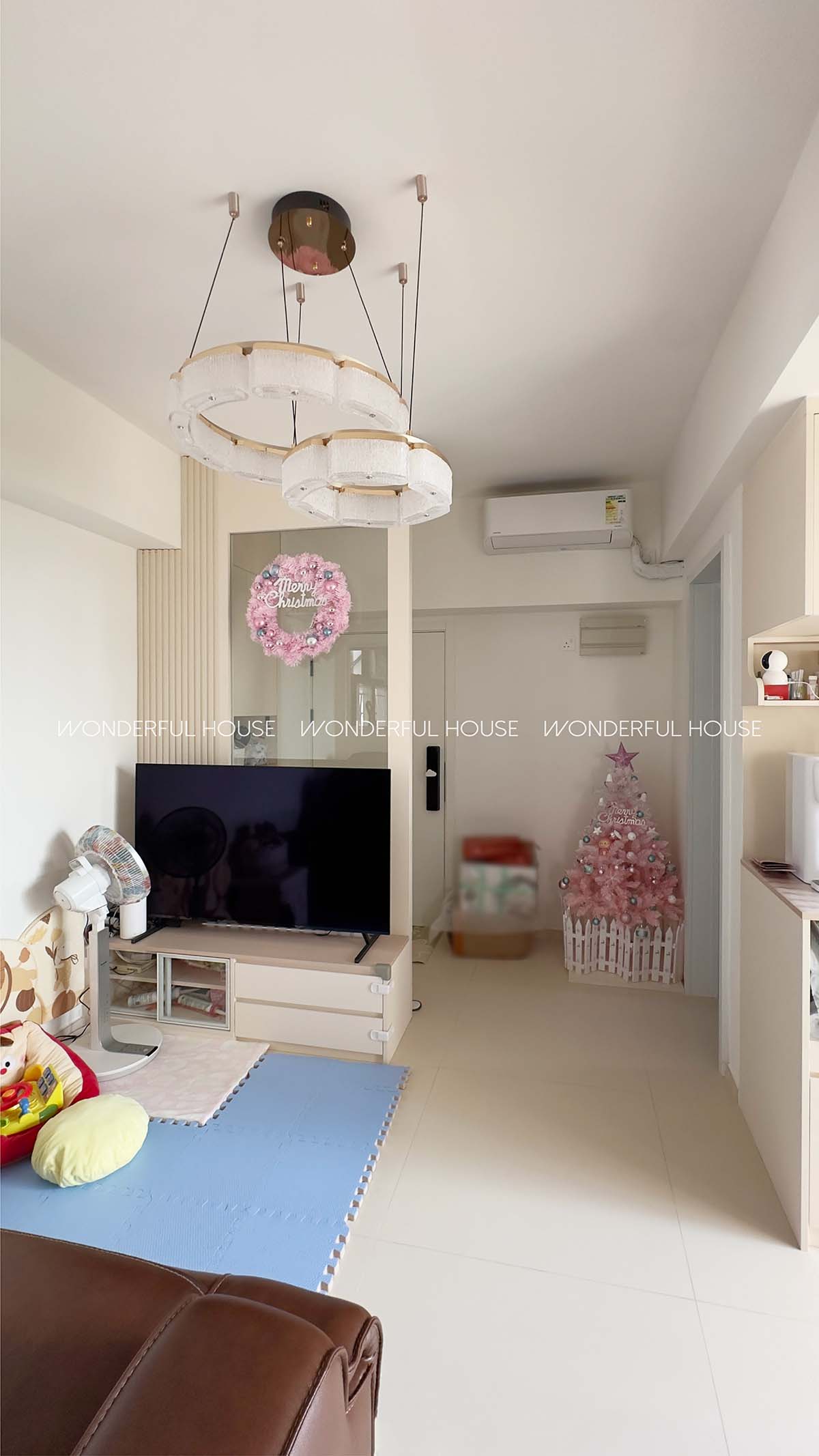 裝修完工 私樓元朗嘉城大廈三房一廳一廚現代簡約風設計