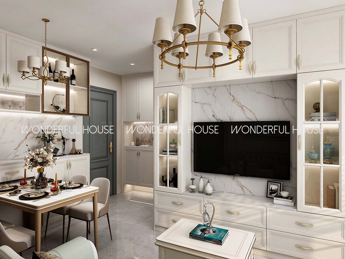 青富苑 居屋兩房改三房歐式風格裝修案例