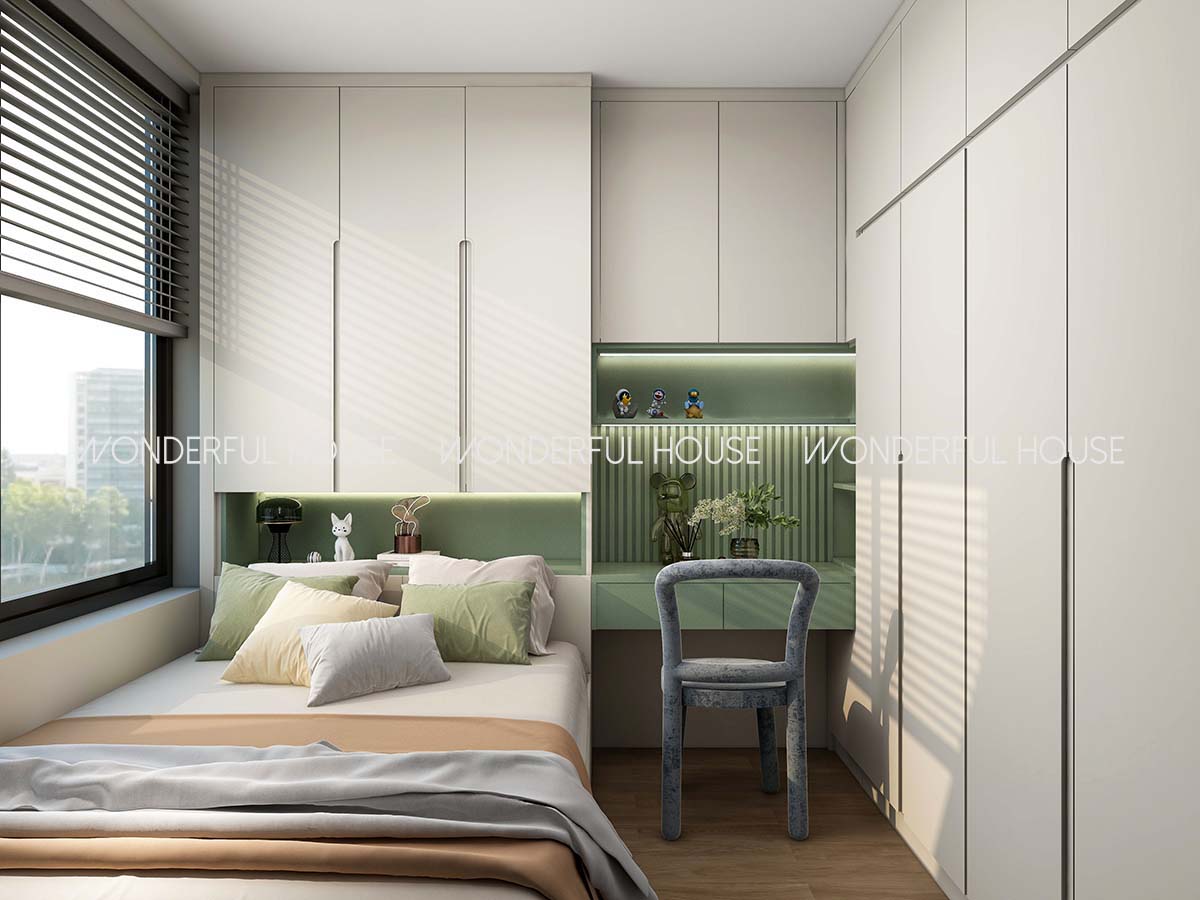 愉德苑 居屋兩房改三房奶油風裝修案例