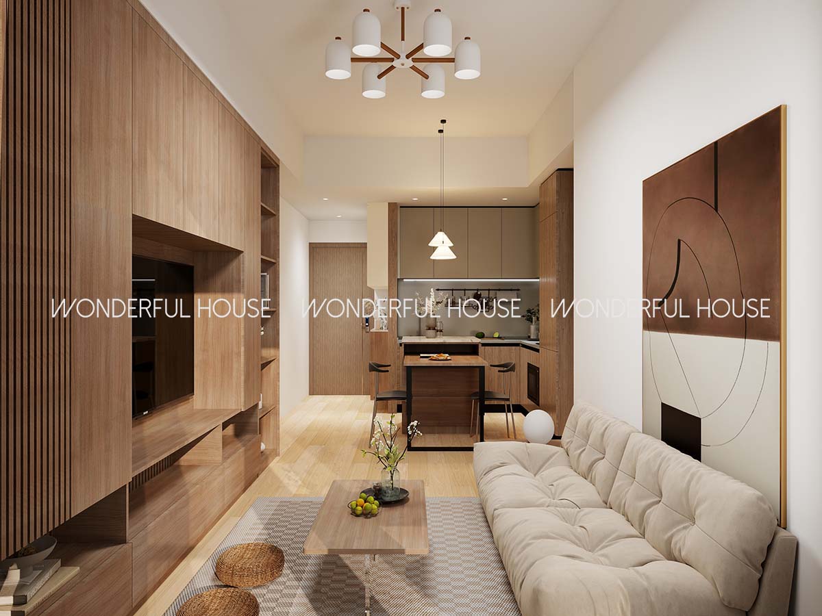 油塘崇信街18號 私樓兩房一廳/一廚/一衛日式原木風裝修案例