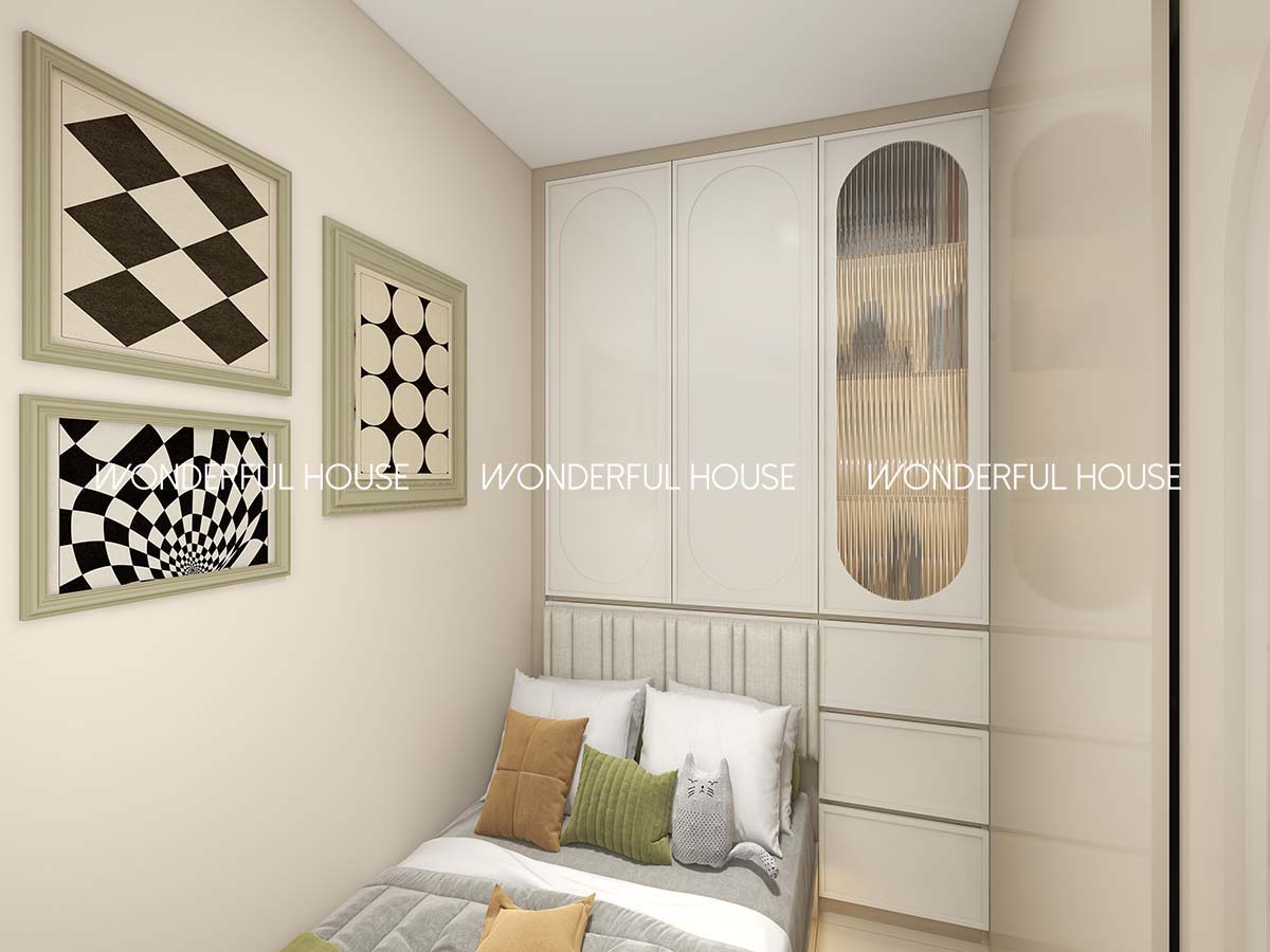 富碟村 公屋两房一廳一廚一衛奶油風裝修案例