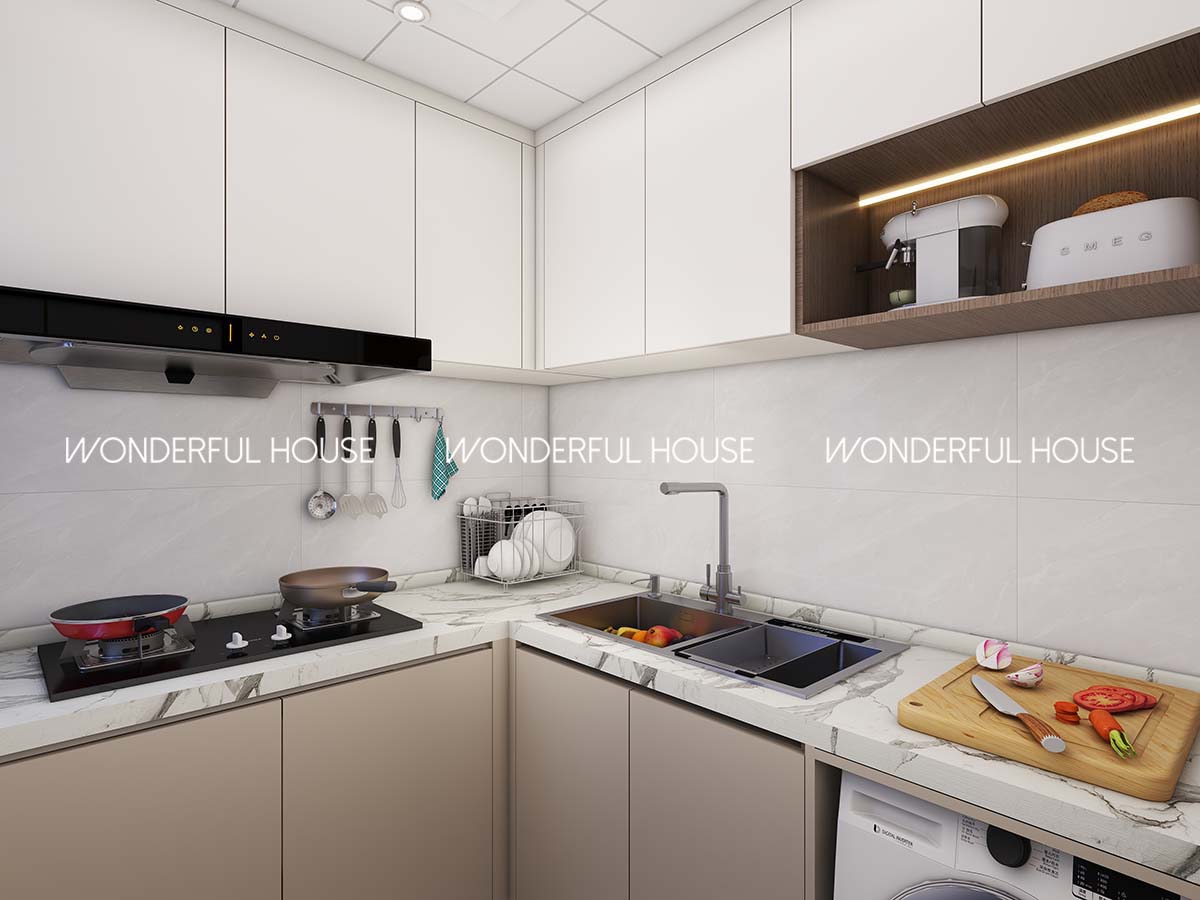 清濤苑 綠表置居計劃屋苑三房一廳一廚一衛奶油風裝修案例