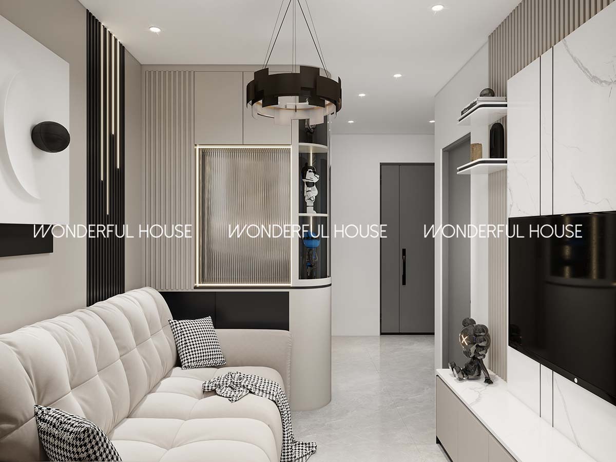 公屋隔两房\一廚\一衛原木現代風格装修案例