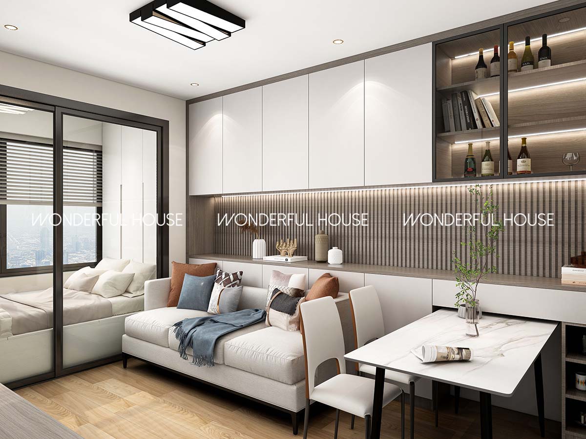 公屋兩房一廳/一廚/一衛簡約風裝修案例